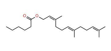 (Z,E)-3,7,11-Trimethyl-2,6,10-dodecatrienyl hexanoate